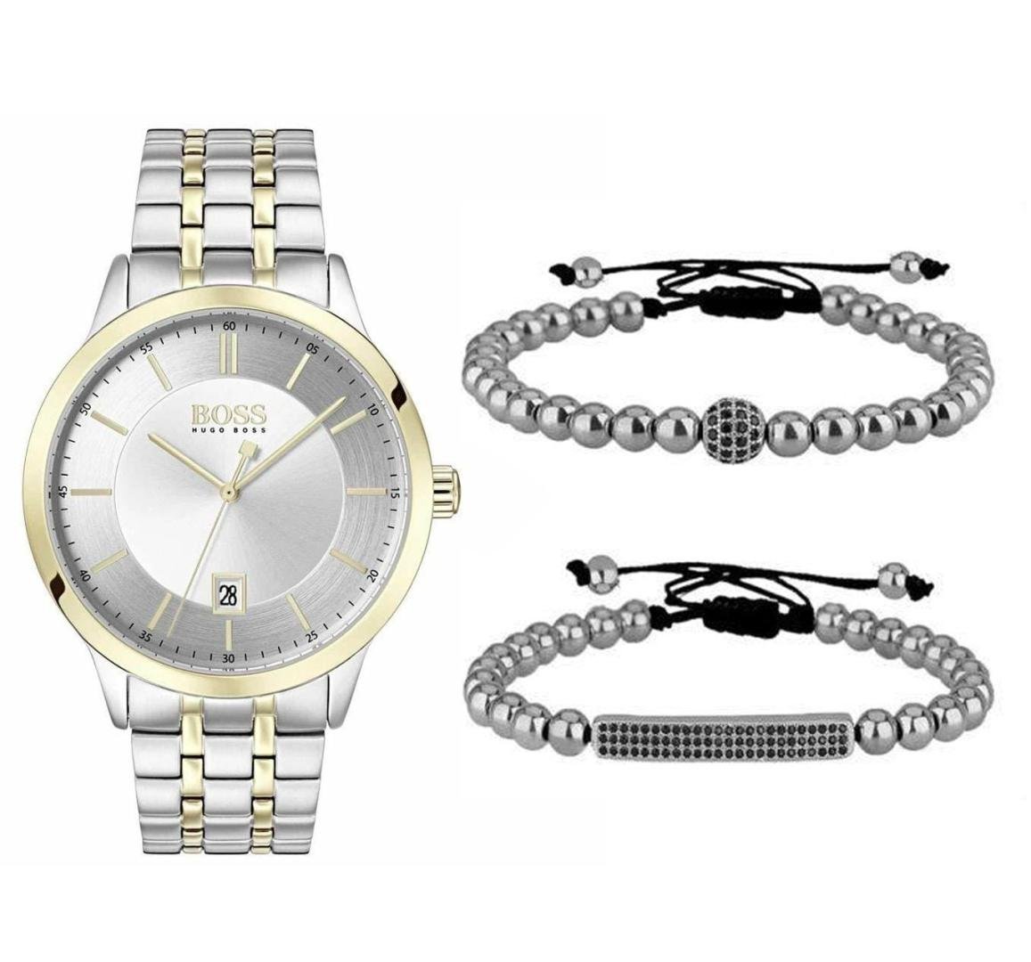  Shop Authentic Hugo Boss Classic Silver Dial Two Tone Steel Strap Watch for Men - 1513687 - Luxxuri