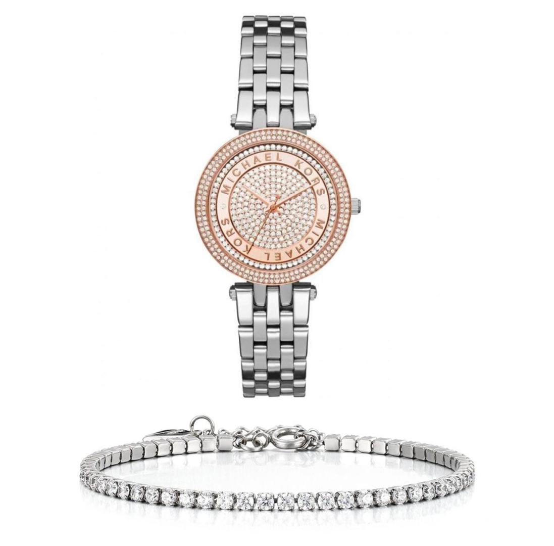  Shop Authentic Michael Kors Darci Rose Gold Dial Silver Steel Strap Watch for Women - MK3446 - Luxxuri