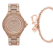  Shop Authentic Michael Kors Camille Crystal Rose Gold Dial Rose Gold Steel Strap Watch for Women - MK5862 - Luxxuri