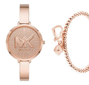 Shop Authentic Michael Kors Charley Quartz Crystals Rose Gold Dial Rose Gold Steel Strap Watch For Women - MK4433 - Luxxuri
