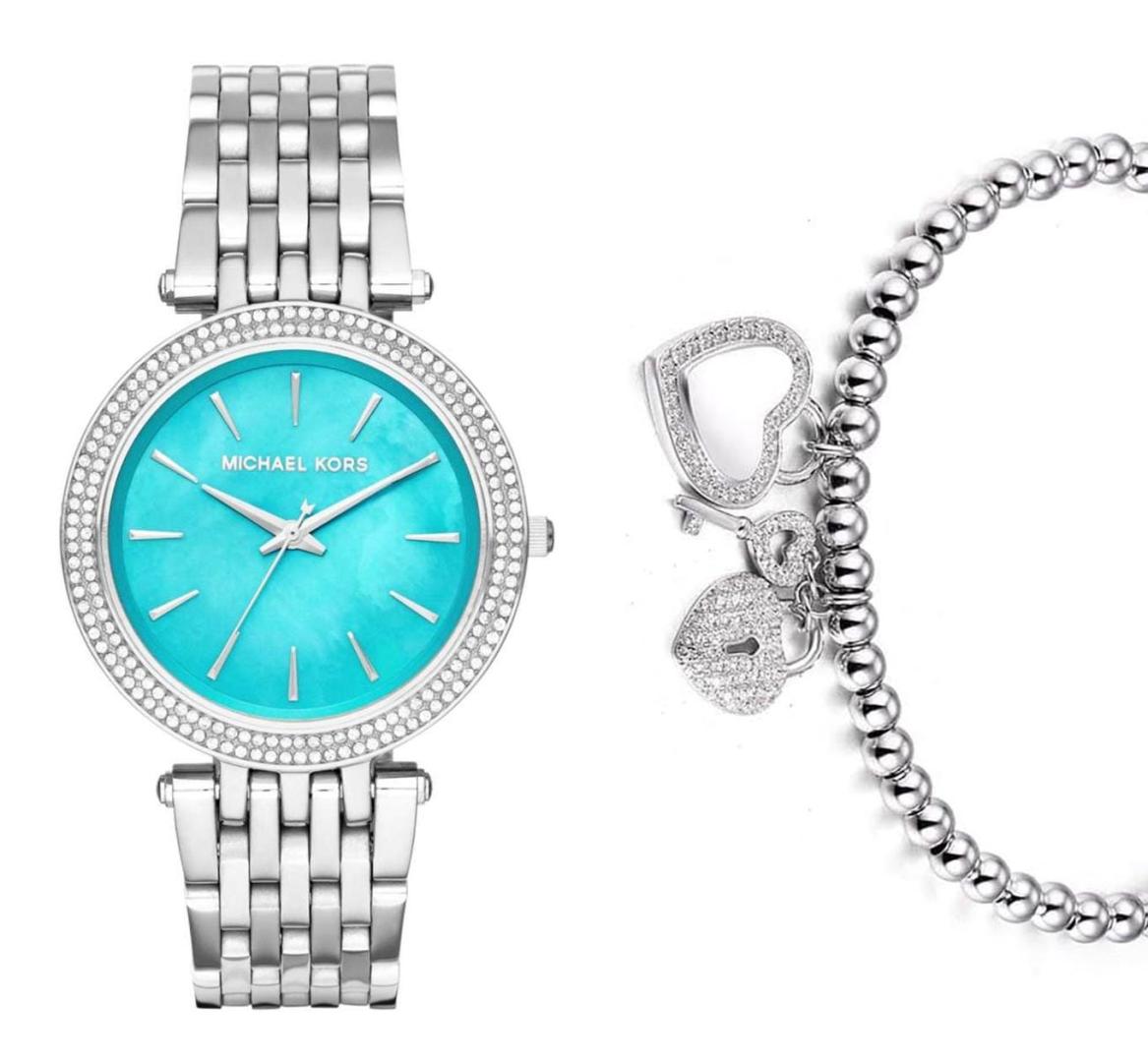  Shop Authentic Michael Kors Darci Mother of Pearl Blue  Dial Silver Steel Strap Watch for Women - MK3515 - Luxxuri