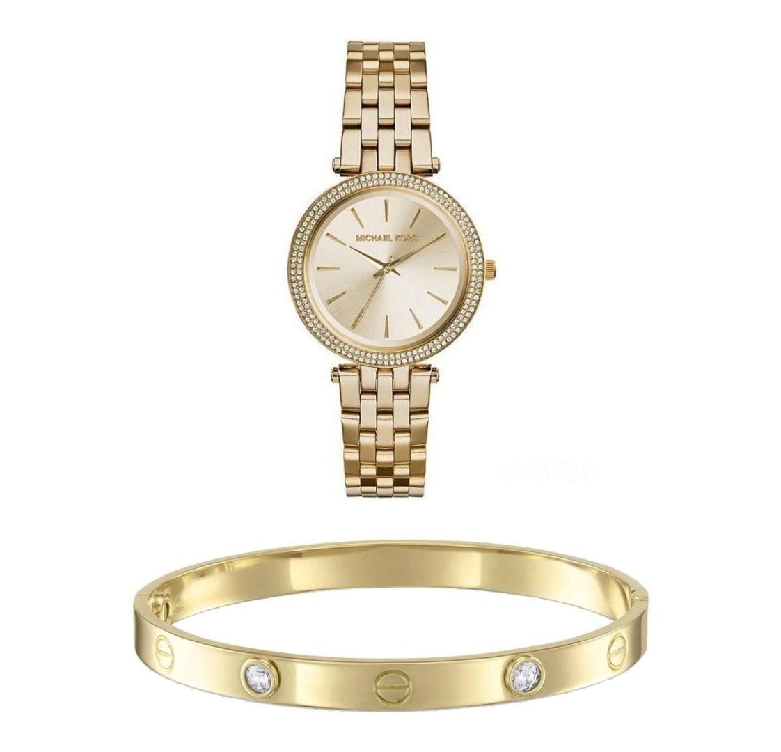  Shop Authentic Michael Kors Darci Gold Dial Gold Steel Strap Watch for Women - MK3430 - Luxxuri