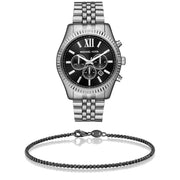  Shop Authentic Michael Kors Lexington Chronograph Black Dial Black Steel Strap Watch For Men - MK8602 - Luxxuri