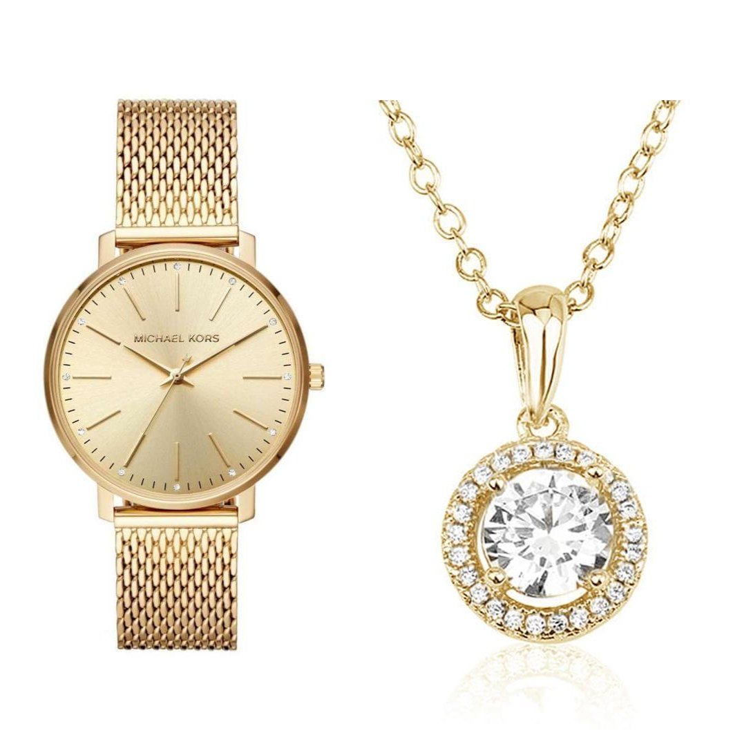  Shop Authentic Michael Kors Pyper Quartz Gold Dial Gold Mesh Strap Watch For Women - MK4339 - Luxxuri