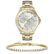  Shop Authentic Hugo Boss Premiere White Dial Gold Steel Strap Watch for Women - 1502445 - Luxxuri