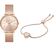  Shop Authentic Michael Kors Pyper Quartz Rose Gold Dial Rose Gold Mesh Strap Watch For Women - MK4340 - Luxxuri