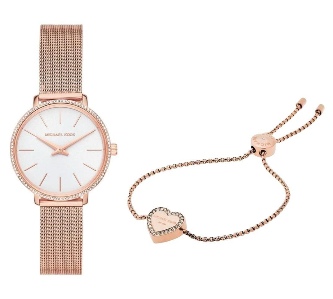  Shop Authentic Michael Kors Pyper Quartz Mother of Pearl White Dial Rose Gold Mesh Strap Watch For Women - MK4588 - Luxxuri