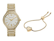  Shop Authentic Michael Kors Kerry Crystals Gold Dial Gold Steel Strap Watch For Women - MK3360 - Luxxuri