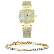  Shop Authentic Tommy Hilfiger Lynn Quartz Gold Dial Gold Mesh Bracelet Watch For Women - 1781867 - Luxxuri