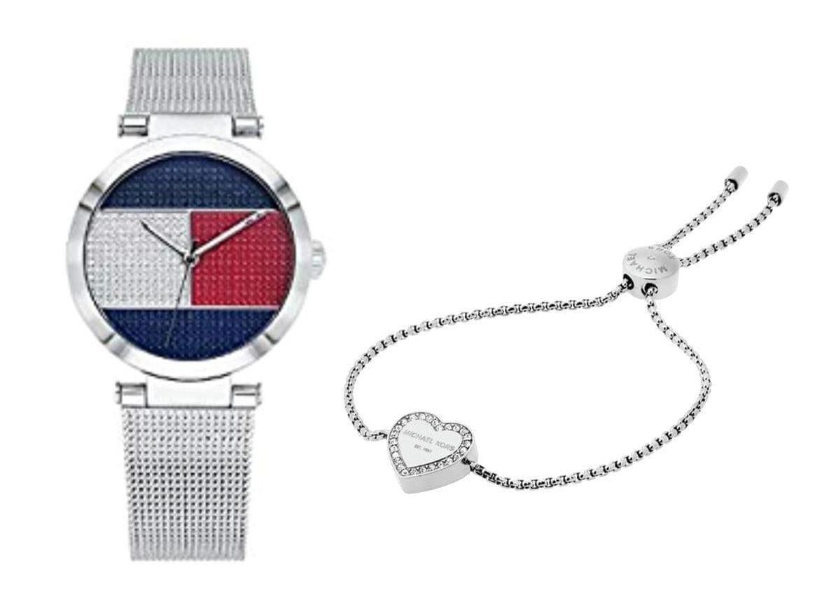  Shop Authentic Tommy Hilfiger Quartz Multicolor Dial Silver Mesh Bracelet Watch For Women - 1781866 - Luxxuri