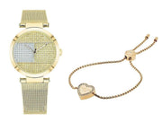  Shop Authentic Tommy Hilfiger Lynn Quartz Gold Dial Gold Mesh Bracelet Watch For Women - 1781867 - Luxxuri