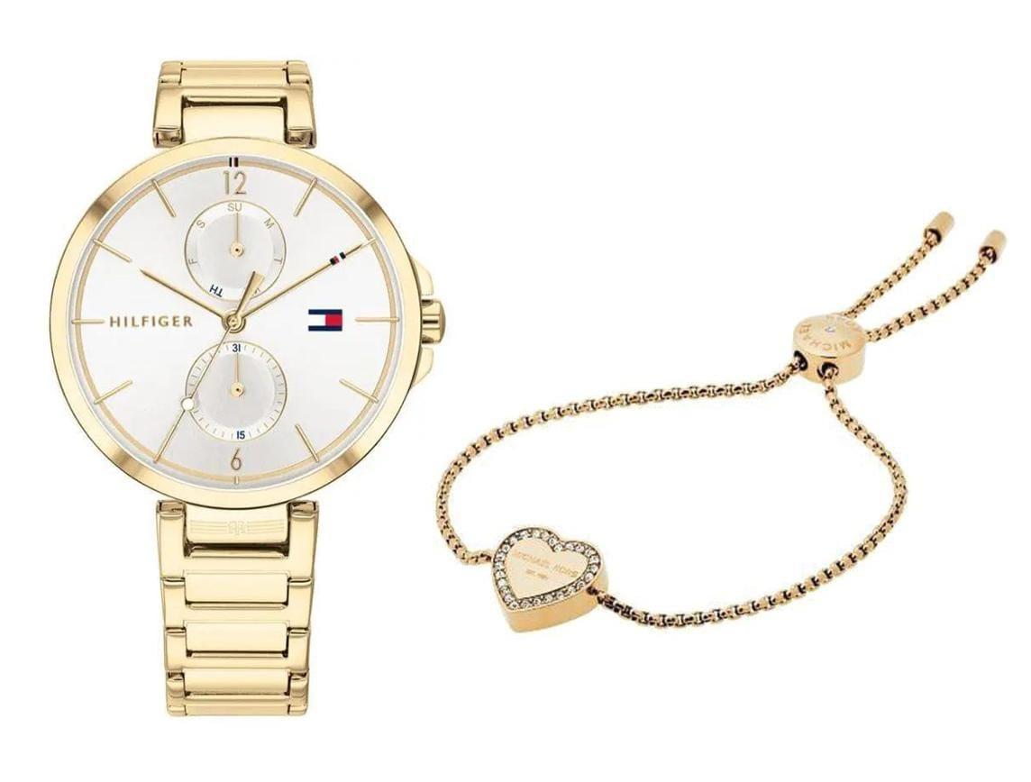  Shop Authentic Tommy Hilfiger Angela White Dial Gold Steel Strap Watch for Women - 1782128 - Luxxuri