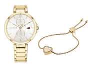  Shop Authentic Tommy Hilfiger Angela White Dial Gold Steel Strap Watch for Women - 1782128 - Luxxuri