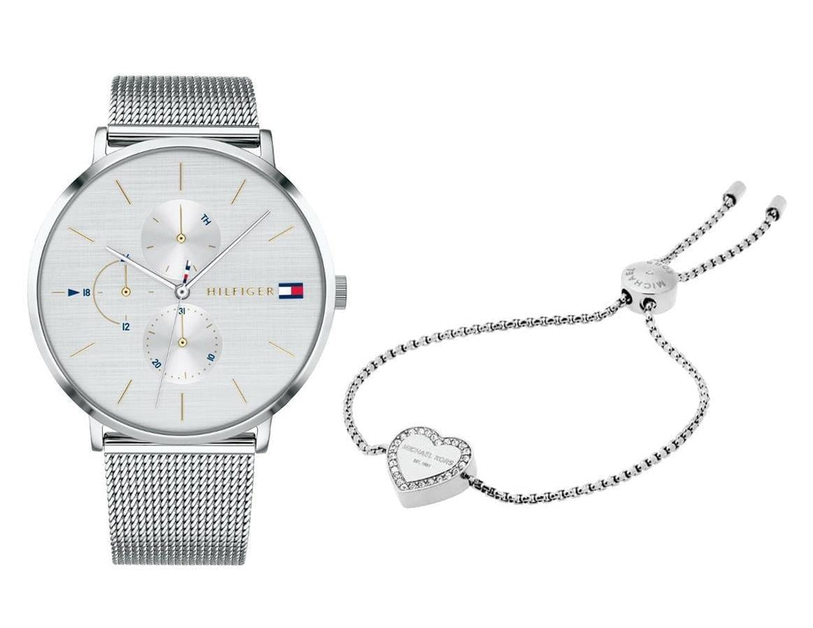  Shop Authentic Tommy Hilfiger Jenna Quartz Silver Dial Silver Mesh Bracelet Watch For Women - 1781942 - Luxxuri