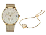  Shop Authentic Tommy Hilfiger Jenna Quartz White Dial Gold Mesh Bracelet Watch For Women - 1781943 - Luxxuri