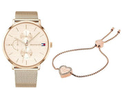  Shop Authentic Tommy Hilfiger Jenna Quartz Rose Gold Dial Rose Gold Mesh Bracelet Watch For Women - 1781944 - Luxxuri