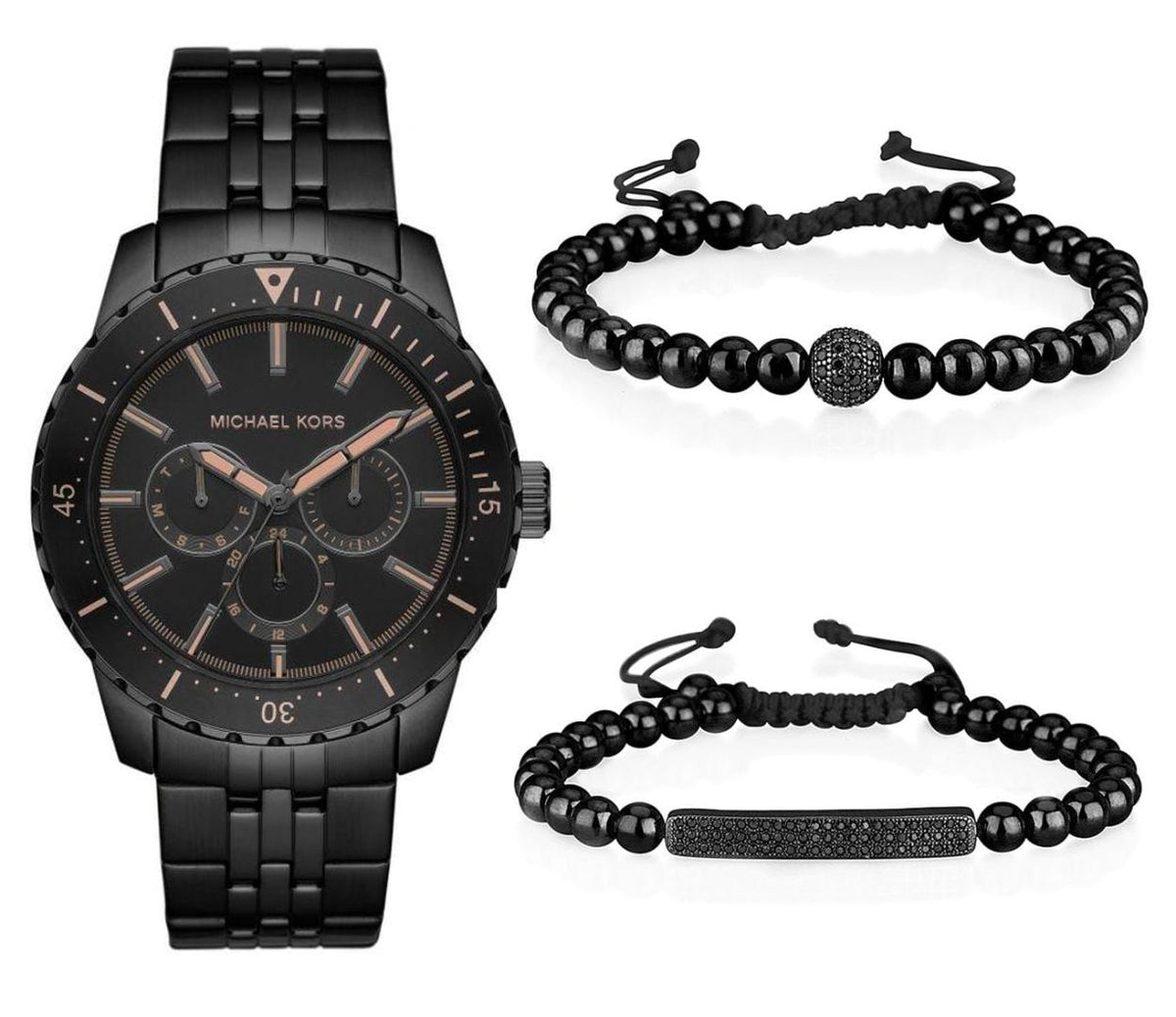  Shop Authentic Michael Kors Cunningham Chronograph Black Dial Black Steel Strap Watch For Men - MK7157 - Luxxuri