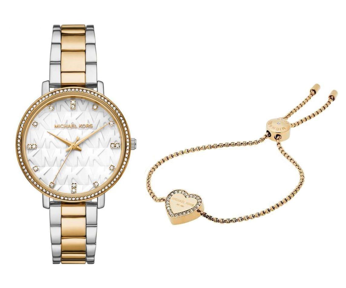  Shop Authentic Michael Kors Pyper Three Hand White Dial Two Tone Steel Strap Watch For Women - MK4595 - Luxxuri