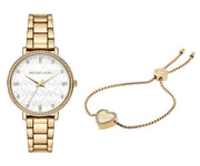  Shop Authentic Michael Kors Pyper Three Hand White Dial Gold Steel Strap Watch For Women - MK4666 - Luxxuri