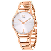  Shop Authentic Calvin Klein Stately White Dial Rose Gold Steel Strap Watch for Women - K3G23626 - Luxxuri