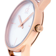  Shop Authentic Calvin Klein Stately White Dial Rose Gold Steel Strap Watch for Women - K3G23626 - Luxxuri