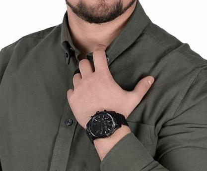  Shop Authentic Michael Kors Lexington Chronograph Black Dial Black Steel Strap Watch For Men - MK8591 - Luxxuri