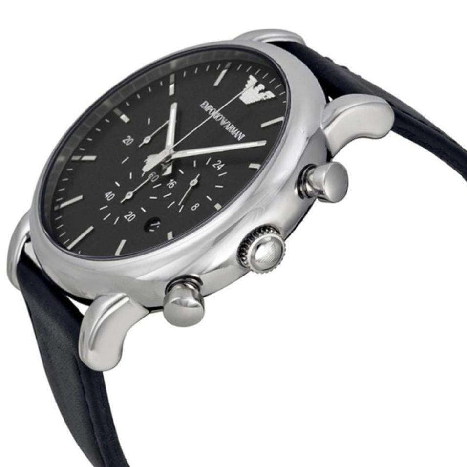  Shop Authentic Emporio Armani Dress Analog Black Dial Black Leather Strap Watch For Men - AR8029 - Luxxuri