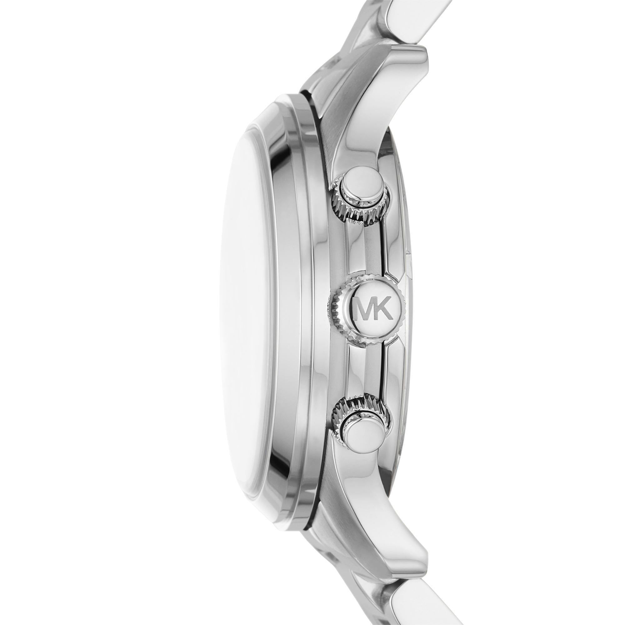  Shop Authentic Michael Kors Runway Three-Hand Silver Dial Silver Steel Strap Watch for Women - MK7474 - Luxxuri