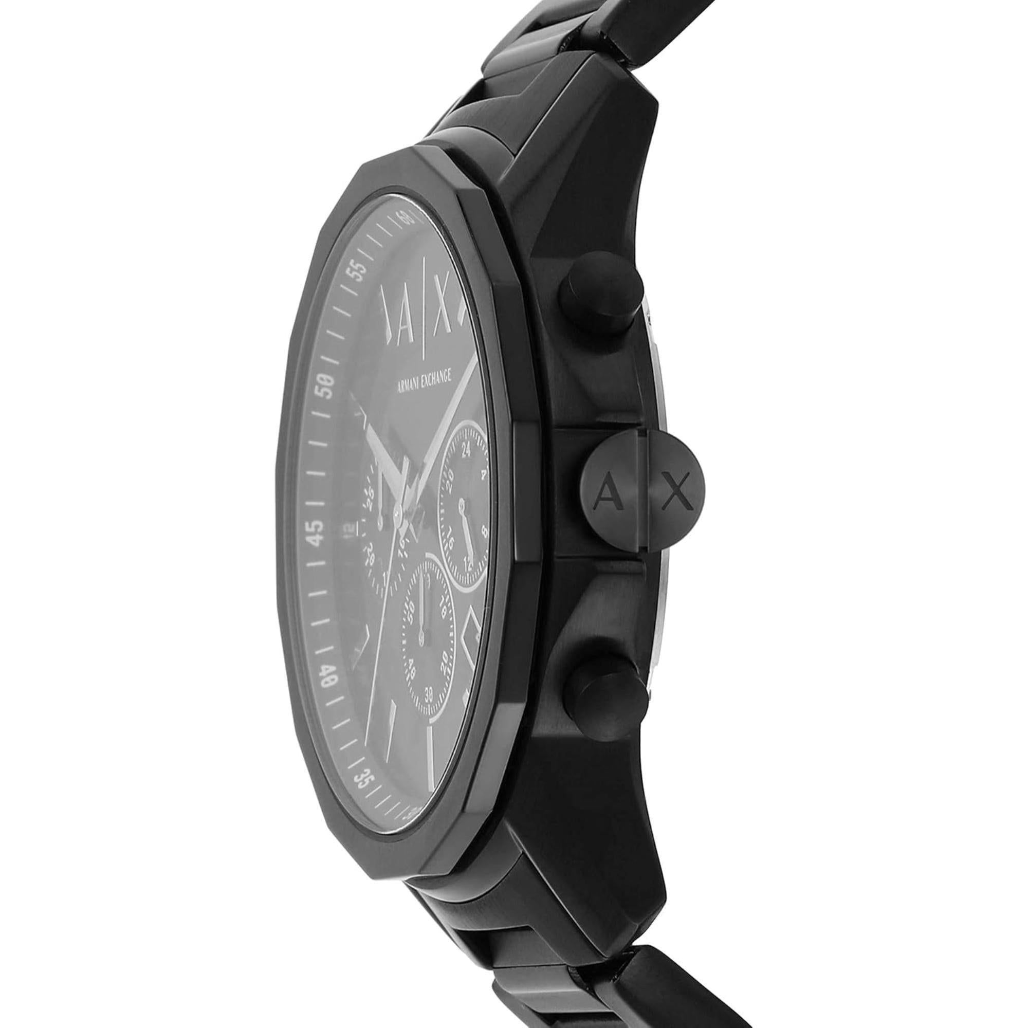  Shop Authentic Armani Exchange Drexler Chronograph Black Dial Black Steel Strap Watch For Men - AX2639 - Luxxuri