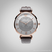  Shop Authentic Emporio Armani Gianni T-Bar Silver Dial Brown Leather Strap Watch For Women - AR11269 - Luxxuri
