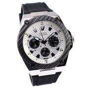  Shop Authentic Guess Legacy White Dial Black Rubber Strap Watch For Men - W1049G3 - Luxxuri