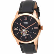  Shop Authentic Fossil Townsman Automatic Black Dial Black Leather Strap Watch for Men - ME3170 - Luxxuri