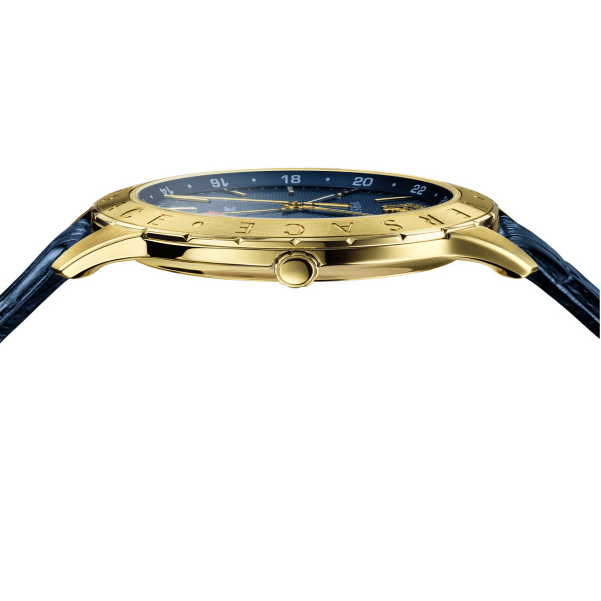  Shop Authentic Versace Univers Navy Blue Dial Navy Blue Leather Strap Watch for Men - VEBK00318 - Luxxuri