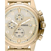  Shop Authentic Fossil Dean Chronograph Champagne Dial Gold Steel Strap Watch for Men - FS4867 - Luxxuri