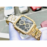  Shop Authentic Fossil Inscription Multifunction Black Dial Gold Steel Strap Watch for Men - BQ2656 - Luxxuri