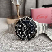  Shop Authentic Fossil FB-03 Chronograph Black Dial Silver Steel Strap Watch for Men - FS5725 - Luxxuri