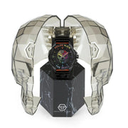 Philipp Plein The Skull Black Dial Black Silicone Strap Watch for Men - PWAAA0621