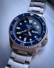  Shop Authentic Seiko 5 Sports Automatic Analog Blue Dial Silver Steel Strap Watch For Men - SRPD51K1 - Luxxuri