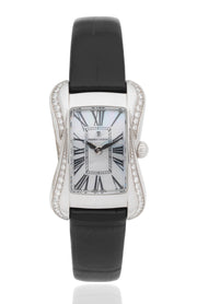  Shop Authentic Maurice Lacroix Divina White Mother of Pearl Dial Black Leather Strap Watch for for Women - DV5011-SD531-120 - Luxxuri