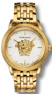  Shop Authentic Versace Palazzo Empire White Dial Gold Steel Strap Watch for Men - VERD00318 - Luxxuri