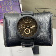  Shop Authentic Fossil Machine Chronograph Black Dial Black Steel Strap Watch for Men - FS4682 - Luxxuri
