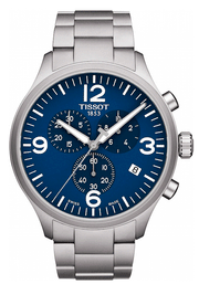  Shop Authentic Tissot T Sport Chrono XL Chronograph Blue Dial Silver Steel Strap Watch For Men - T116.617.11.047.00 - Luxxuri