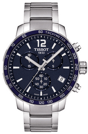  Shop Authentic Tissot Quickster Chronograph Blue Dial Watch For Men - T095.417.11.047.00 - Luxxuri