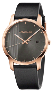  Shop Authentic Calvin Klein City Quartz Grey Dial Black Leather Strap Watch for Men - K2G2G6C3 - Luxxuri
