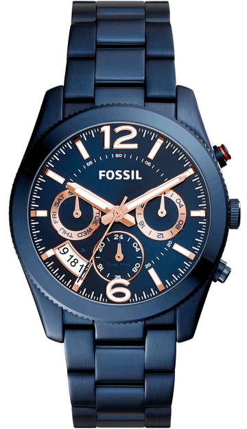  Shop Authentic Fossil Perfect Boyfriend Multifunction Blue Dial Blue Steel Strap Watch for Women - ES4093 - Luxxuri