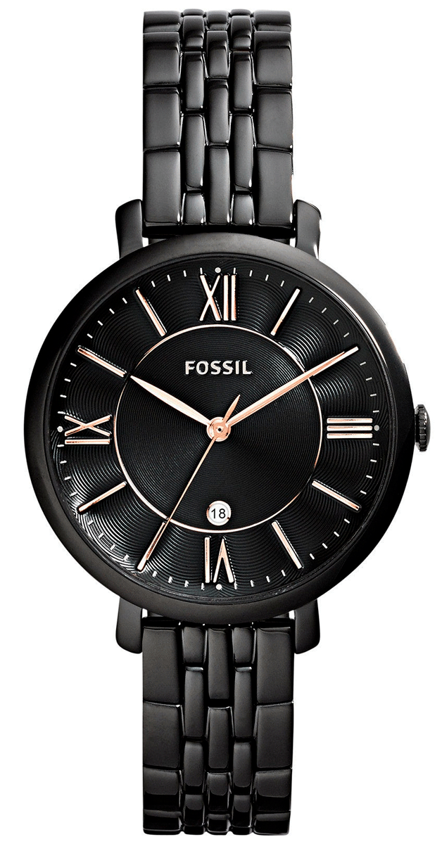  Shop Authentic Fossil Jacqueline Black Dial Black Mesh Bracelet Watch for Women - ES3614 - Luxxuri