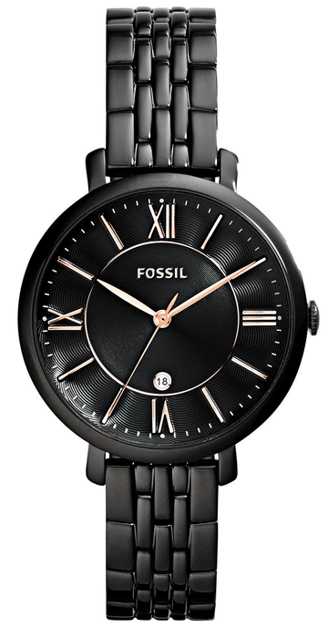  Shop Authentic Fossil Jacqueline Black Dial Black Mesh Bracelet Watch for Women - ES3614 - Luxxuri