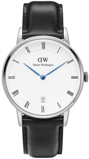  Shop Authentic Daniel Wellington Dapper Sheffield White Dial Black Leather Strap Watch For Women - DW00100096 - Luxxuri