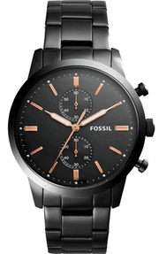  Shop Authentic Fossil Townsman Chronograph Black Dial Black Steel Strap Watch for Men - FS5379 - Luxxuri