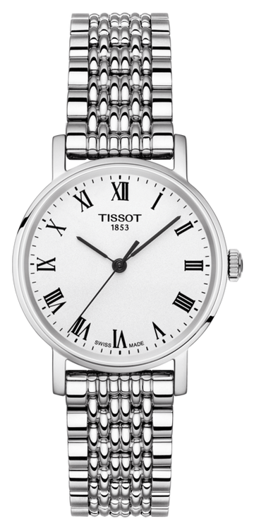  Shop Authentic Tissot T Classic Everytime Small White Dial Silver Mesh Bracelet Watch For Women - T109.210.11.033.00 - Luxxuri